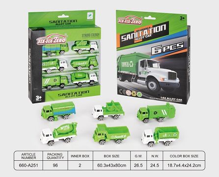 Environmental protection alloy car set (6 sets)