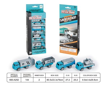 Environmental protection alloy car set (4 sets)