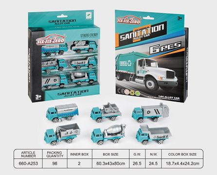 Environmental protection alloy car set (6 sets)