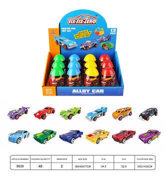 Alloy sports car (12 eggs 12 cars mixed