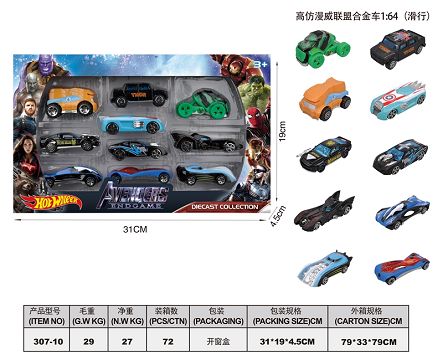 High imitation marvel alliance alloy car 1:64 (taxi)