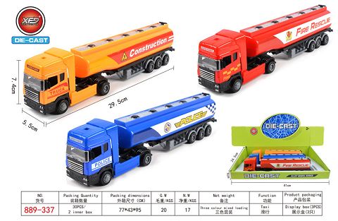 Three alloy tank trucks