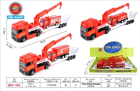 Three alloy flat cars