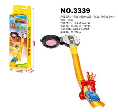 Alloy small sports car track (including 1 alloy car)