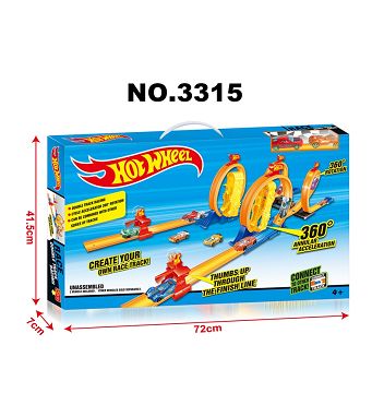 Alloy small sports car track (including 2 alloy cars)