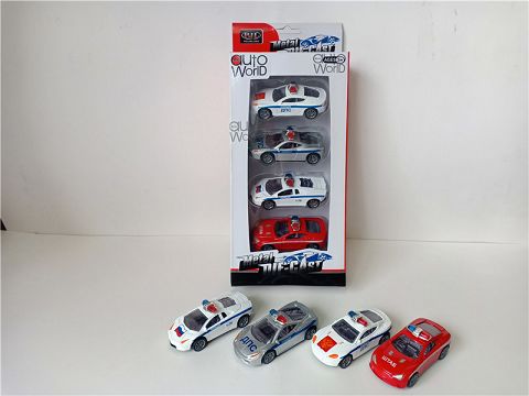 1: four 50 alloy police cars in russian