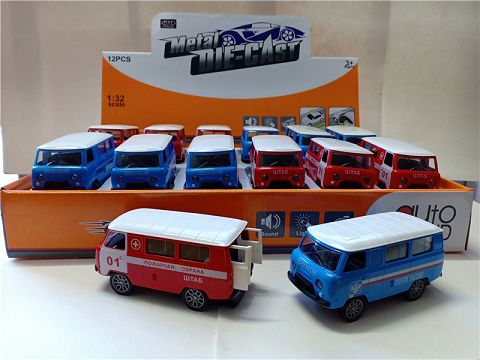 1: 32 alloy russian police car return door light music package 12