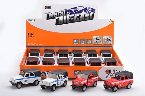 1: 32 alloy russian cross-country police car with 12 return doors