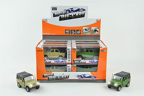 1:32 off-road alloy model with back force, door, with light, music package 12