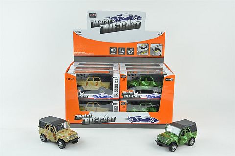 1:32 camouflage off-road alloy model with back force, opening function 12