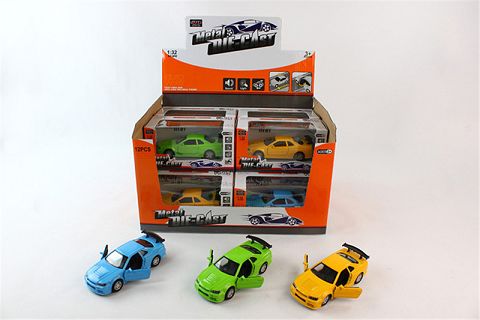 1:32 alloy sports car with back force, open door, light, music package 12