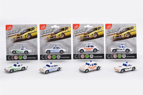 1:64 taxi alloy classic car police car single zhuang