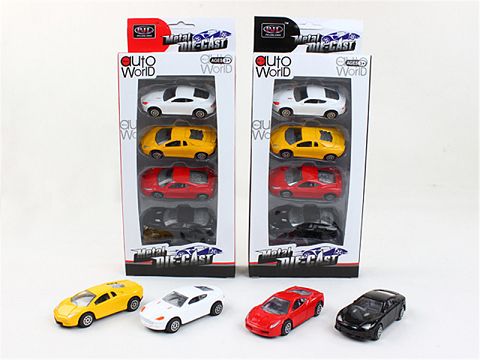 1: four 50 simulation alloy sliding sports cars