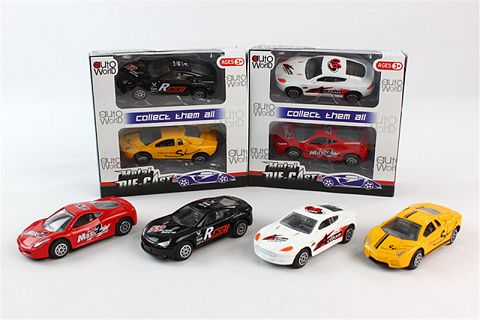1: 50 racing alloy sliding car 2 cars