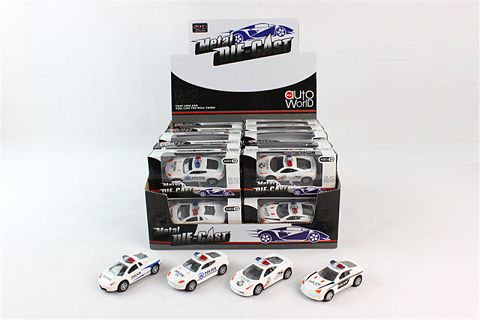 1: 24 50 alloy return police cars
