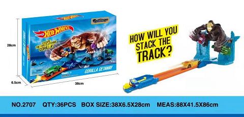 Ejection track of hot wheels alloy car (including 2 alloy cars)