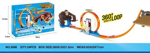 Ejection track of hot wheels alloy car (including 2 alloy cars)
