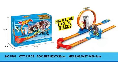 Ejection track of hot wheels alloy car (including 2 alloy cars)