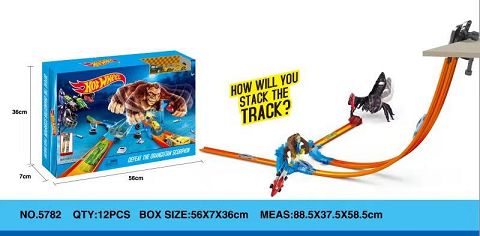 Ejection track of hot wheels alloy car (including 2 alloy cars)