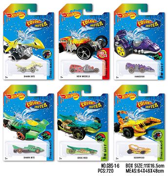 Small sports car with temperature sensitivity and color change