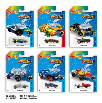 Small sports car with temperature sensitivity and color change