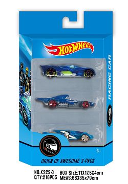 3 small alloy-mounted sports cars [6 mixed]