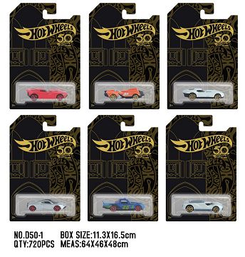 Hot wheels 50th anniversary single only suction plate alloy small sports car [6 mixed]