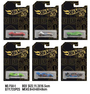 Hot wheels 50th anniversary single only suction plate alloy small sports car [6 mixed]