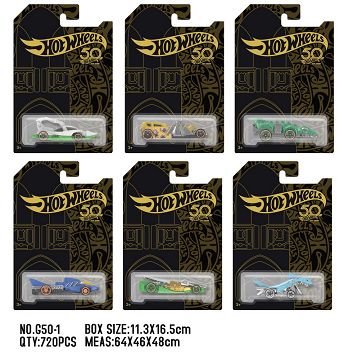 Hot wheels 50th anniversary single only suction plate alloy small sports car [6 mixed]