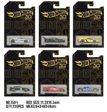 Hot wheels 50th anniversary single only suction plate alloy small sports car [6 mixed]