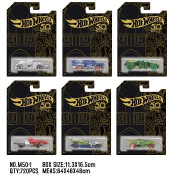 Hot wheels 50th anniversary single only suction plate alloy small sports car [6 mixed]