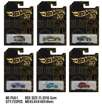 Hot wheels 50th anniversary single only suction plate alloy small sports car [6 mixed]