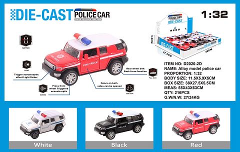 A Toyota FJ police car with alloy doors