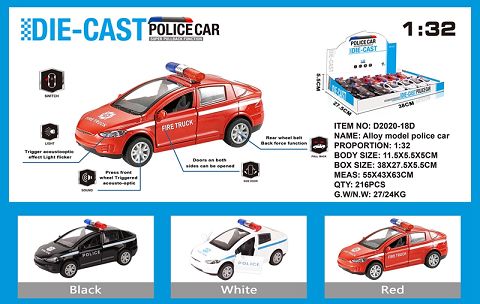 Imitation tesla police car police car alloy car two doors