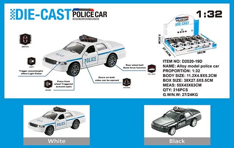 Imitation ford crown Victoria police car alloy car with two doors