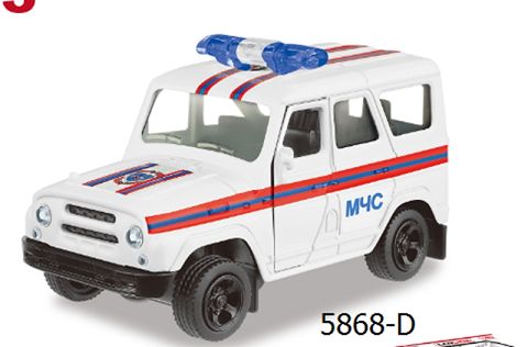Russian 1:43 alloy recoil jeep (police car)
