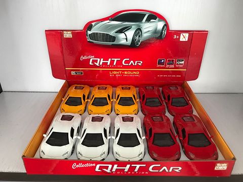 1:28 lamborghini Daniel alloy return sports car, 4 doors (10 pieces in a display box, 1 style in 3 colors mixed)