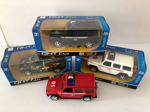 1:32 mercedes-benz G65 alloy jai + Russian car, 2 doors open, (window box, 1 style, 1 color mixed)
