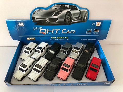 1:32 mercedes-benz G65 alloy recoil car, 2 doors open, (1 model mixed with 3 colors, 12 PCS in one display box)