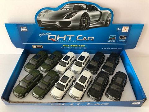 1:32 Toyota domineering alloy sports car, open the door 4 times (12 pieces in a display box, one with different colors)