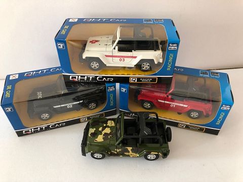 1:32 the wraider opens the door to the alloy hui li army + Russian car,2 doors, (window box,1 style,1 color mixed)