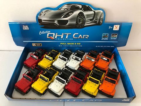 1:32 the wrang man opens the door on the alloy return cart,2 (1 style mixed with 3 colors and 12 pieces in one display box)