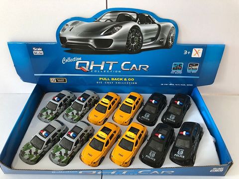 1:32 GT bentley alloy recovery police + taxi, 2 open the door, (1 style, 1 color mixed 12 pieces, 1 display box)