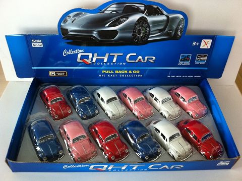 1:32 alloy resilience old car triple open (one four-color mixed pack 12 pieces in one display box)