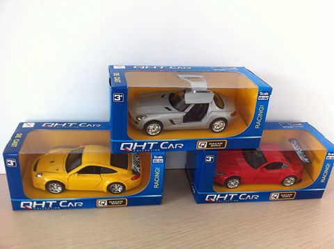 BMW Z4, porsche GT3, mercedes-benz SLS, open door (window box, three models of one color mixed)
