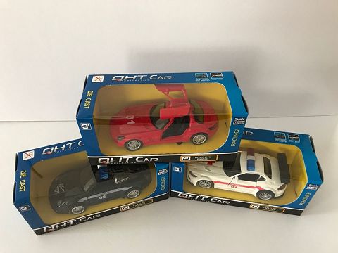 BMW Z4 porsche GT3 mercedes-benz SLS alloy rebounding Russian car, ambulance, door open (window box, three two-color mixed)