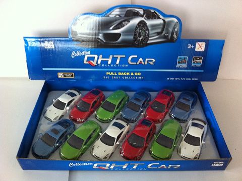 1:32 Volkswagen sang-cool, Honda, bentley, nissan alloy sports car with open door (4 models of one color mixed with 12 pieces in one display box)