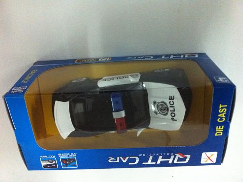 1:32 bumblebee alloy recovery police car,4 door opening (window box, one color mixed)