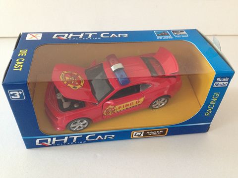 1:32 hornet alloy recovery fire truck,4 door opening (window box, one color mixed)