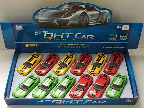 1:32 hornet alloy return sports car,4 doors open (12 pieces in a display box, one of each tricolor mixed)